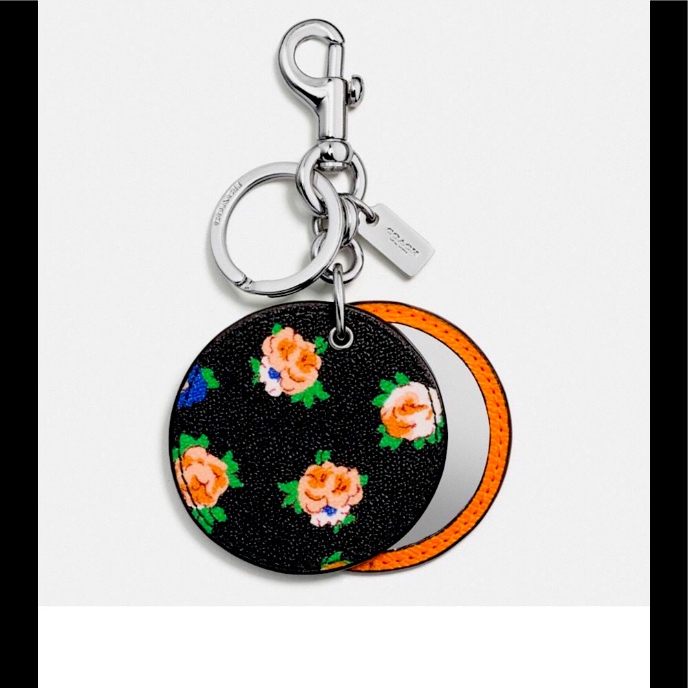HP🎉COACH KEY RING/DISC BAG CHARM WITH MIRROR